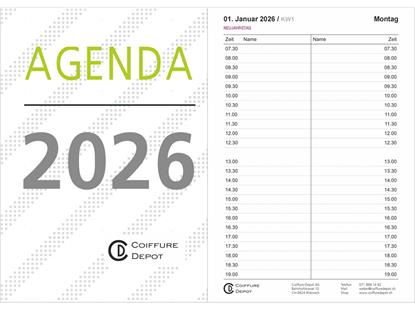 Agenda klein A5 2026/ 30 Minuten