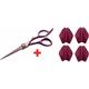 e-kwip+ Schere Burgundy-Touch 6" + Umhänge