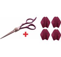e-kwip+ Schere Burgundy-Touch 6" + Umhänge