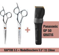 e-kwip+ Schere Raptor SET 5.5" + 5.5* 23 Zähne