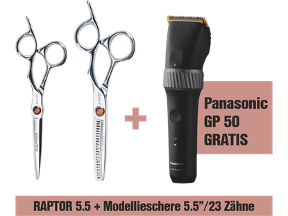 e-kwip+ Schere Raptor SET 5.5" + 5.5* 23 Zähne