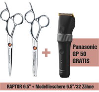 e-kwip+ Schere Raptor SET 6.5" + 6.5" 32 Zähne