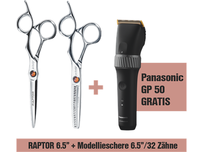 e-kwip+ Schere Raptor SET 6.5" + 6.5" 32 Zähne