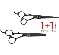 e-kwip Scherenset KURO black 6" LEFT
