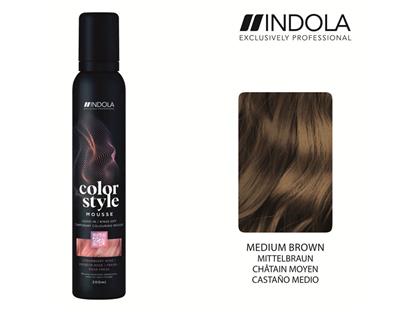 INDOLA Color Style Mousse Mittelbraun 200ml