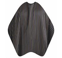 Umhang Barber Cape Druckknopf schwarz/gold (94086)