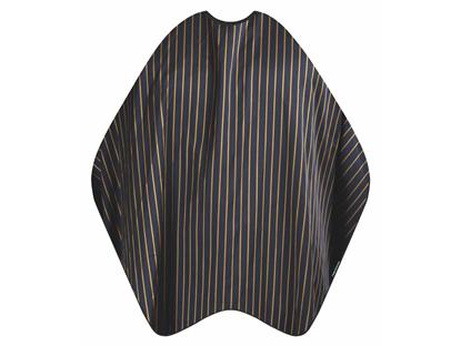 Umhang Barber Cape Druckknopf schwarz/gold (94086)